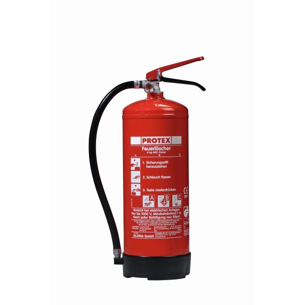 Gloria Pulverfeuerlöscher Protex 6kg +Wandhalter