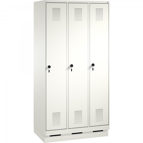 C+P Umkleidespind 4902030S10063 Sockel 3Abteile rws/rws