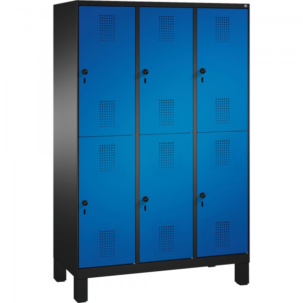 C+P Doppelstockspind 4931032S10041 Füße 6Fächer B1200mm sgr/ebl