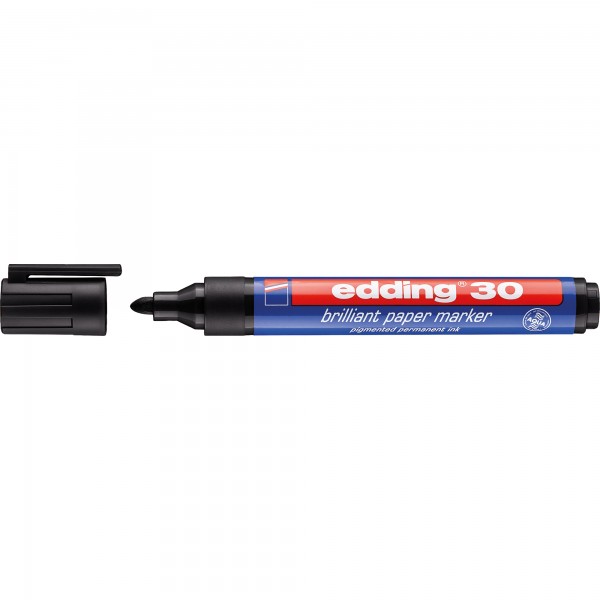 edding Pigmentmarker 30 4-30001 1,5-3mm Rundspitze schwarz