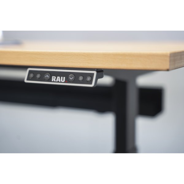 RAU Schreibtisch adlatus 100 1500x800x650-1300 B-Platte sw