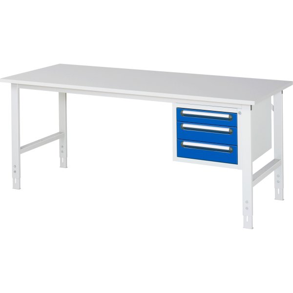RAU Arbeitstisch 3Schübe 2000x800x760-1080 lgr/ebl
