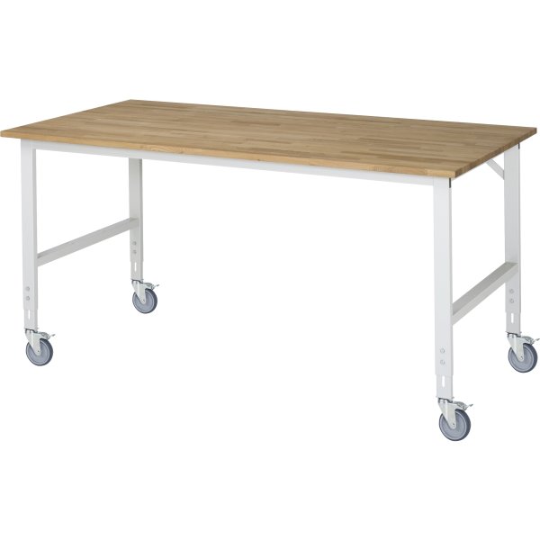 RAU Arbeitstisch Rollen 2000x1000x910-1230 lgr