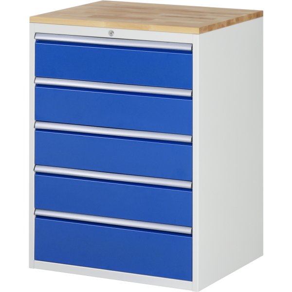 RAU Schrank 5Schübe 770x650x1035mm lgr/ebl
