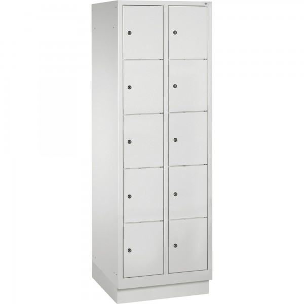 C+P Fächerschrank 8020205S10000 m. Sockel 10Fächer lgr/lgr