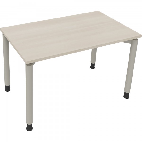 Schreibtisch 4fuß Rund 1200x700x680-820 si/akazie