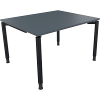 Schreibtisch Vierfuß Rundrohr B1200xT1000xH680-820 an/Lavagrau Schreibtisch Vierfuß Rundrohr B1200xT1000xH680-820 an/Lavagrau