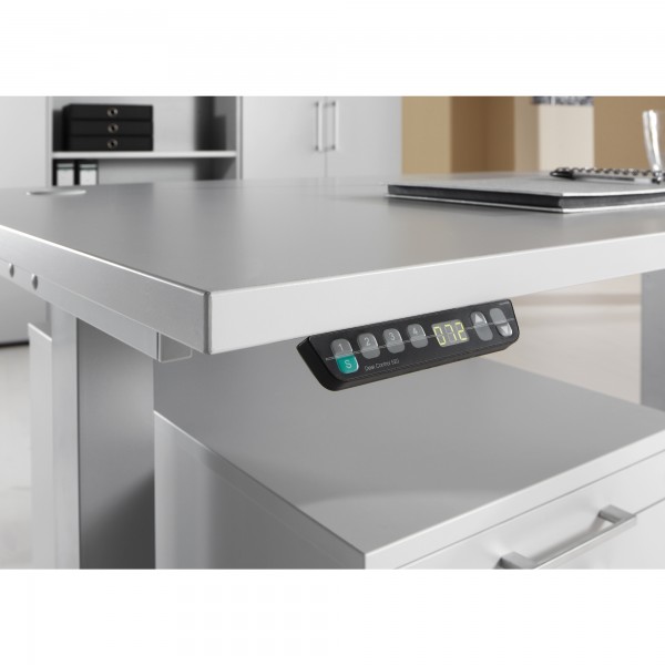 Hammerbacher Schreibtisch VXDSM16/W/S 160x80cm weiß