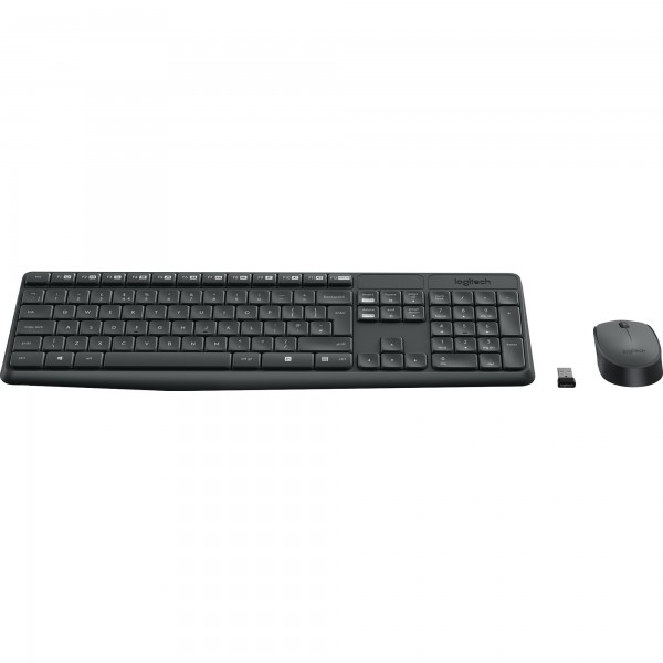 Logitech Tastatur-Maus-Set MK235 920-007905 grau