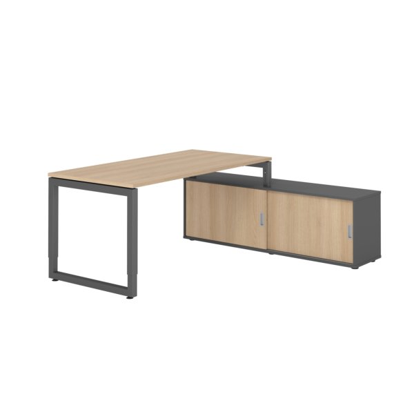 Hammerbacher Schreibtischkombi 160x80cm ei/gp