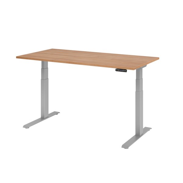 Hammerbacher Schreibtisch el 160x80cm si/nussbaum