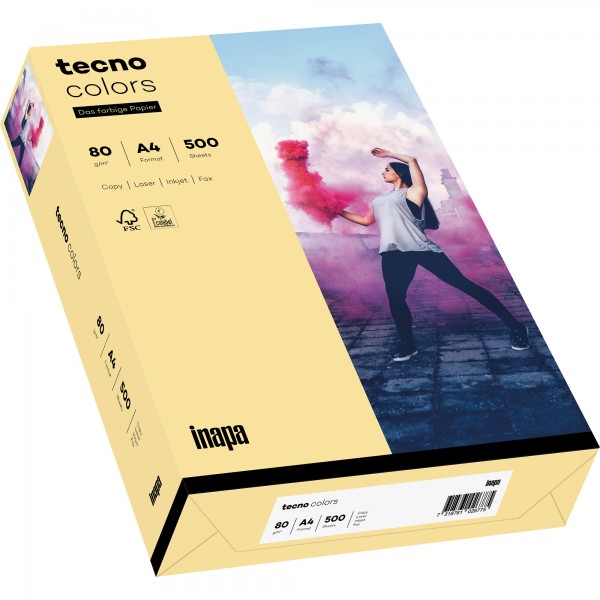 inapa tecno Kopierpapier Colors 2100011424 A3 80g chamois 500Bl.
