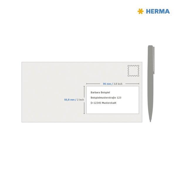 HERMA Etikett Typenschild 4223 96x50,8mm silber 250 St./Pack.