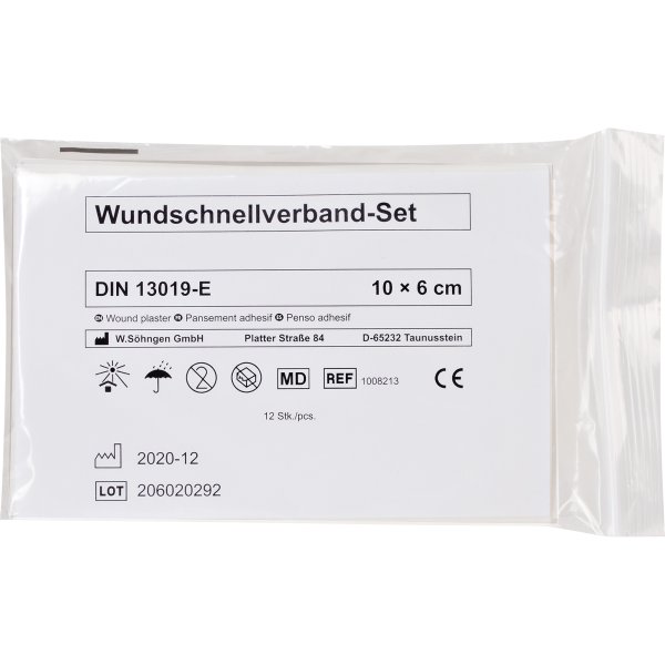 SÖHNGEN Pflaster-Schnellverband 1008213 DIN 13019-E 10x6cm 12St.