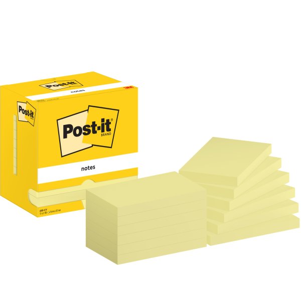 Post-it Haftnotiz Notes 655 CY 127x76mm ge 12x100Bl