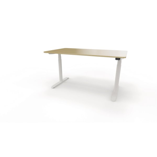 Schreibtisch Sedus se:lab e-desk 140x65-128x90cm weiß/eiche hell