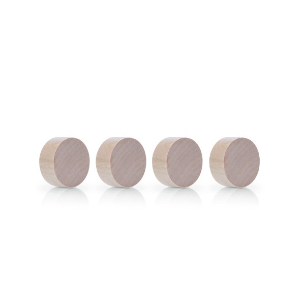 magnetoplan Magnet Wood Series Circle 30mm Birke 4St
