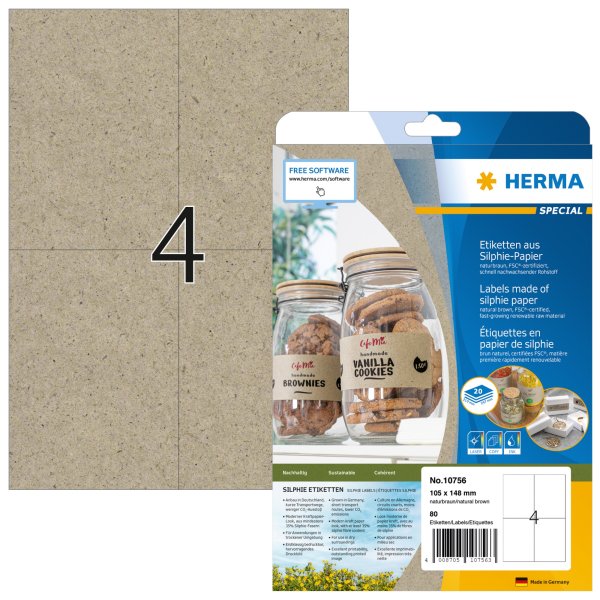 HERMA Etikett Silphie 10756 105x148mm br 80St.