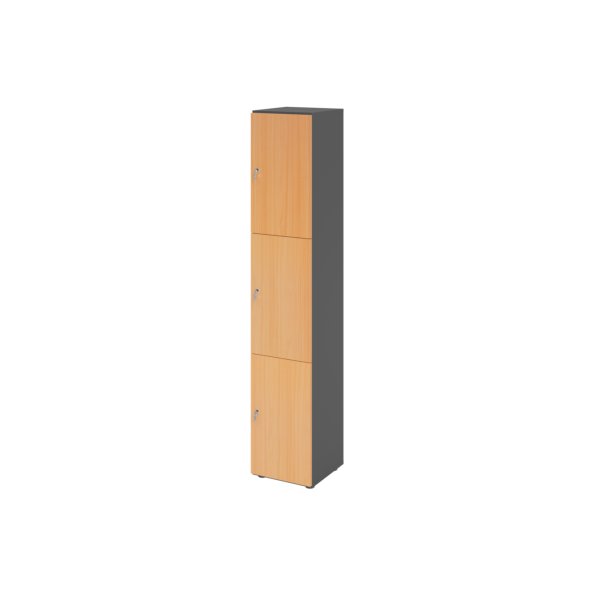 Hammerbacher Schliessfach- schrank 6OH gp/bu 3xDS