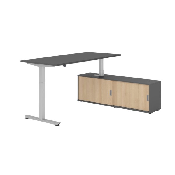 Hammerbacher Sitz-Steh-Kombi 180x80cm gp/si/gp/ei