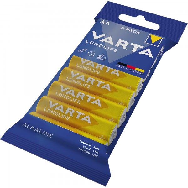 Varta Batterie Longlife 4106101328 AA 1,5V 8 St./Pack.