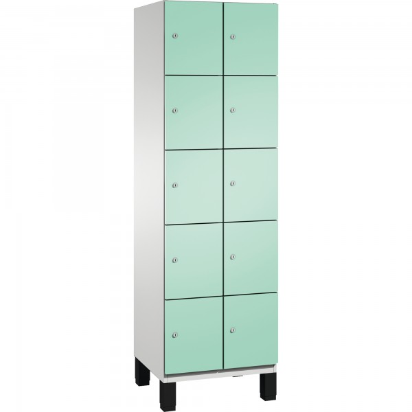 C+P Fächerschrank 4510420S10019 Füße 10Fächer B600mm lgr/lgn