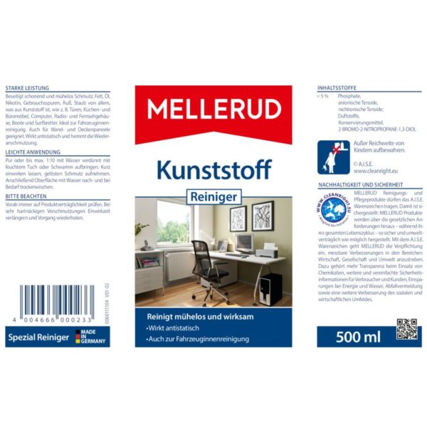 Mellerud Kunststoffreiniger 0,5l