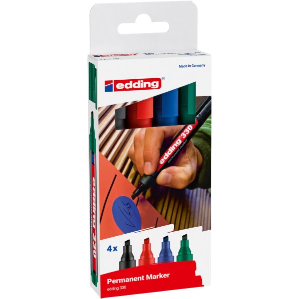 edding Permanentmarker 1-5mm sort 4St