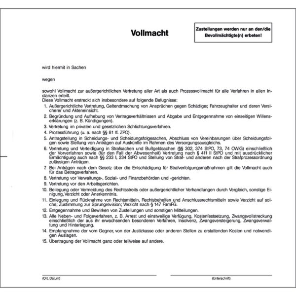 SoldanPlus Einheitsvollmacht 100St