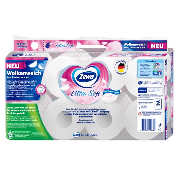 Zewa Toilettenpapier Ultra Soft 4lg 8St