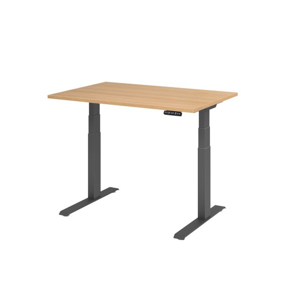 Hammerbacher Schreibtisch el 120x80cm gp/eiche