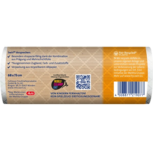 Swirl Müllsack Zugband 60l 8St