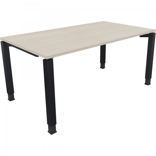 Schreibtisch Vierfuß Quadratrohr B1600xT900xH680-820 an/Akazie hell