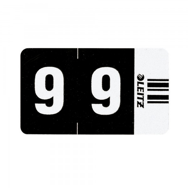 Leitz Ziffernsignal 9 Orgacolor 23x30mm sw 100 St.