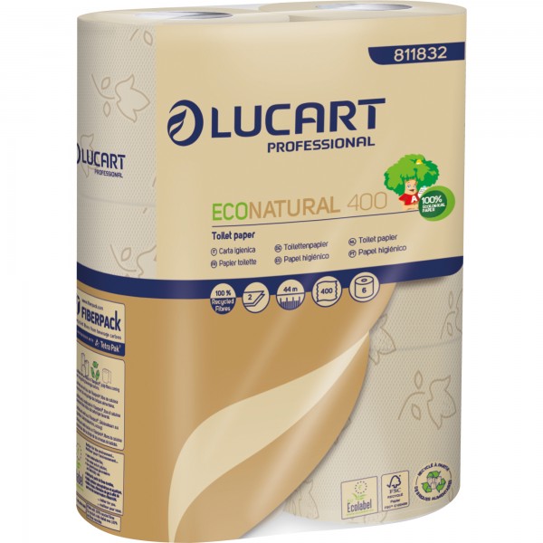 Eco Natural Toilettenpapier 811832 2lagig 400Blatt 30 Rl./Pack.