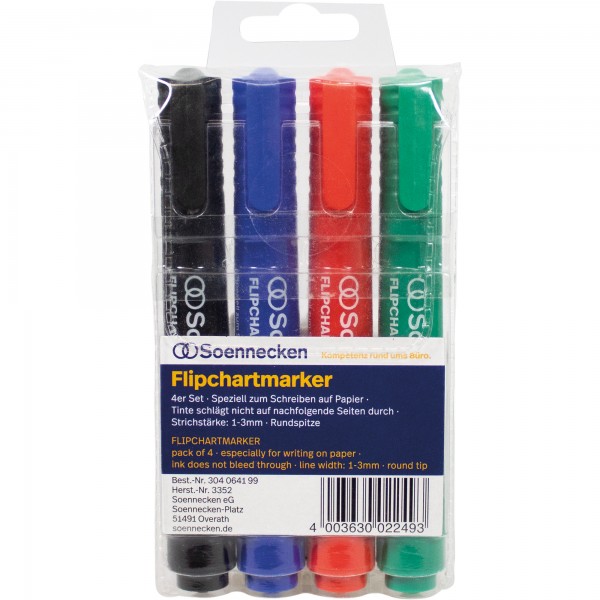 Soennecken Flipchartmarker 3352 sortiert 4 St./Pack.