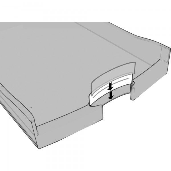 HAN Schubladenbox IMPULS 1013-54 DIN A4/C4 4Fächer offen ws/h.bl