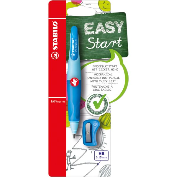 Stabilo Druckbleistift EASYergo re h.bl/d.bl