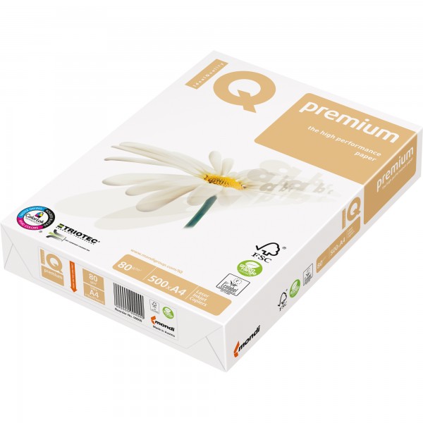 IQ Papier Premium Trio 180032650 DIN A3 80g 500 Bl./Pack.