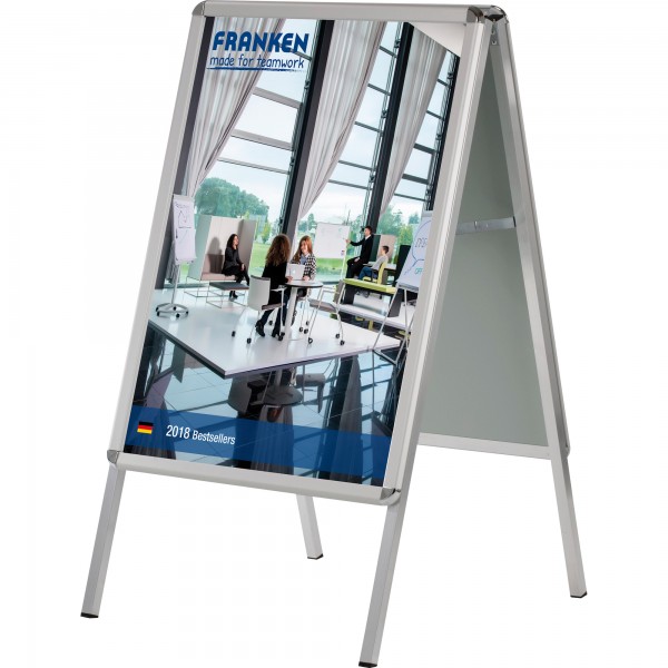 Franken Kundenstopper Standard BSA1 64x115x79cm DIN A1 Aluminium silber