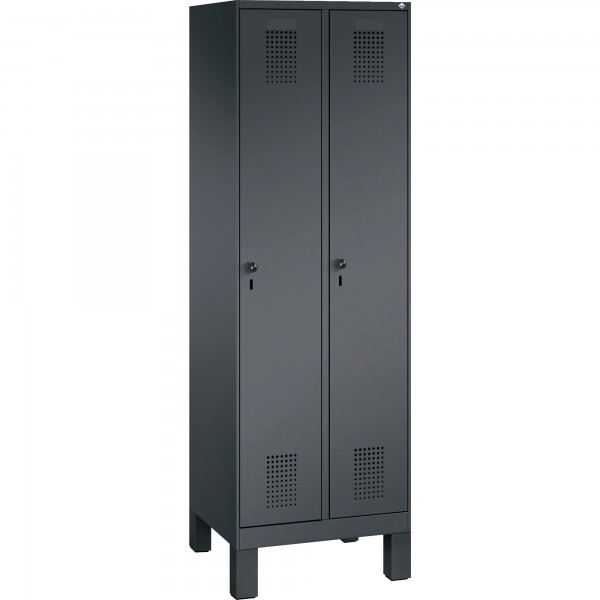 C+P Umkleidespind 4901020S10054 Füße 2Abteile sgr/sgr