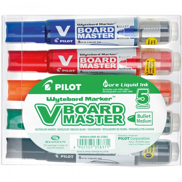 PILOT Whiteboardmarker V-Board Master 5080S5BG sort 5St