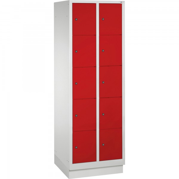 C+P Fächerschrank 8020205S10002 m. Sockel 10Fächer lgr/rrt