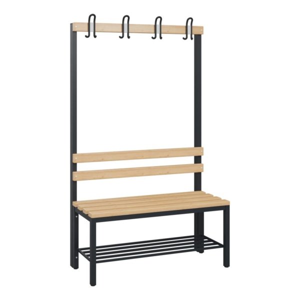 C+P Garderobenbank Schuhrost 1710x1000x403mm sgr