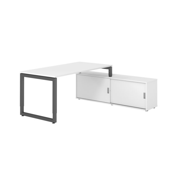 Hammerbacher Schreibtischkombi 160x80cm ws/gp