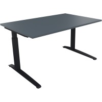 Schreibtisch Kufe Einzels. Quadrat B1400xT900xH650-850 an/Lavagrau Schreibtisch Kufe Einzels. Quadrat B1400xT900xH650-850 an/Lavagrau