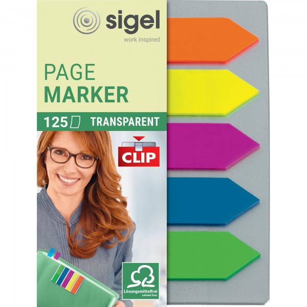 SIGEL Haftmarker Film HN611 52x82mm farbig sortiert 5 St./Pack.