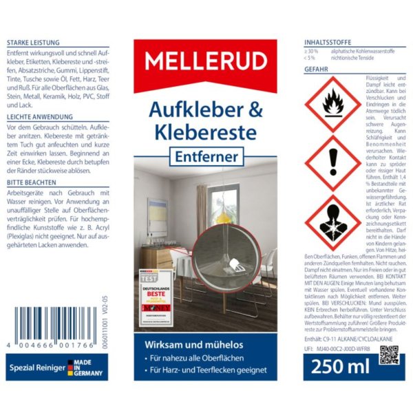 Mellerud Kleberesteentferner 0,25l