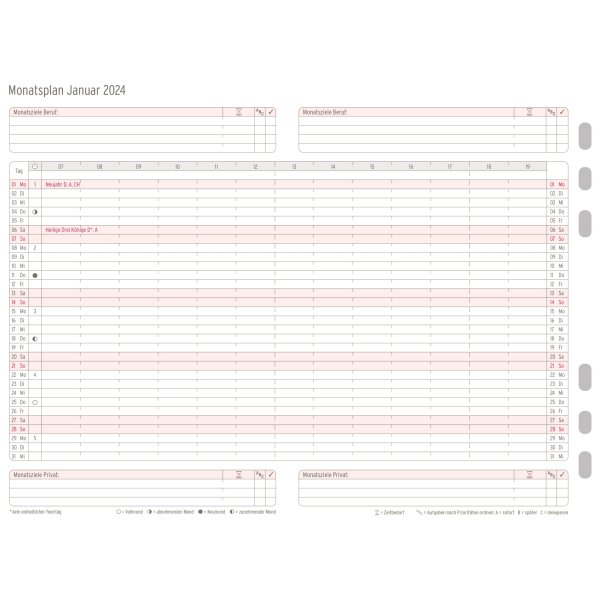 Chronoplan Monatsplan 50284 148,5x210mm 1M/1S