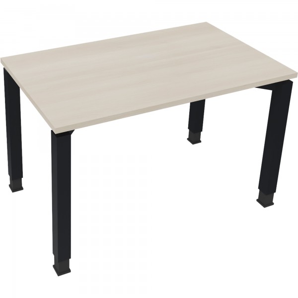 Schreibtisch Vierfuß Quadratrohr B1200xT700xH680-820 an/Akazie hell